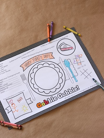 thanksgiving placemat thanksgiving placemat